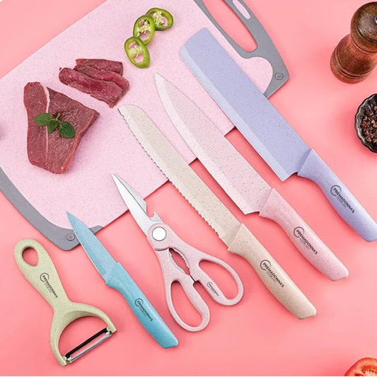 *Color Block Knife Set